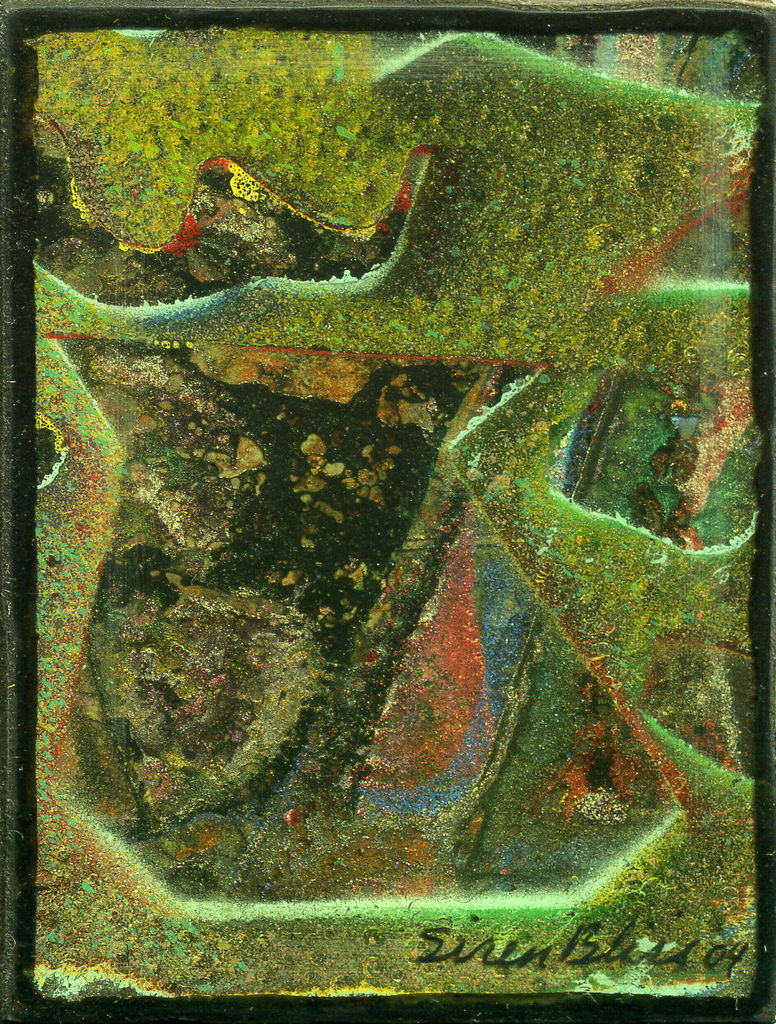 Acrylic and Lacquer on Wood Panel, 2.375in x 3.125in - 2004 